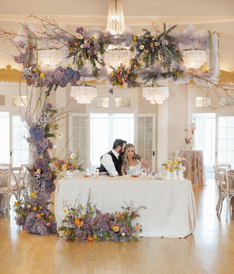 Garden-inspired arrangement for a private celebration